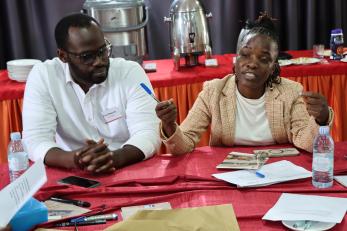 Ugandan professionals at a workshop.