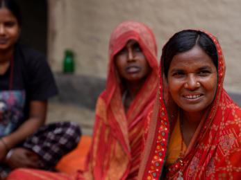 Nepalese women in a community meeting.